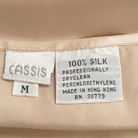 Cassis Champagne 100% Silk Tank Top - Size Medium - Picture 7 of 7